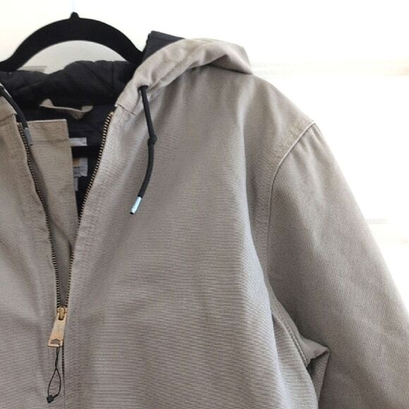 Carhartt Washed Duck Full Zip Hooded Jacket Quilt Lined #100733 Unisex - Picture 3 of 14